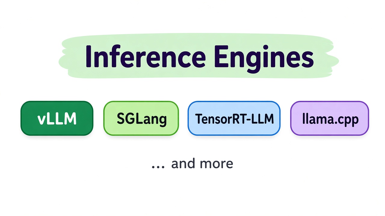 Inference engines: vLLM, SGLang, TensorRT-LLM, llama.cpp, and more